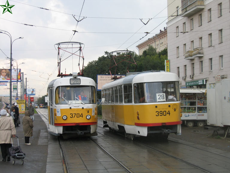 Москва, Tatra T3SU № 3704; Москва, Tatra T3SU № 3904 Москва, Tatra T3SU № 3704; Москва, Tatra T3SU № 3904