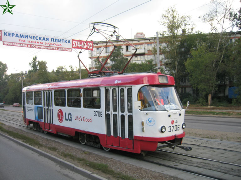 Москва, Tatra T3SU № 3706