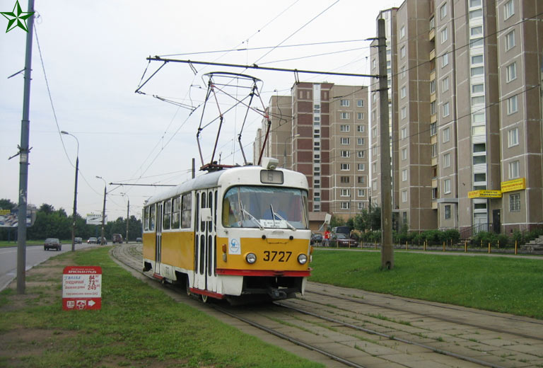 Москва, Tatra T3SU № 3727