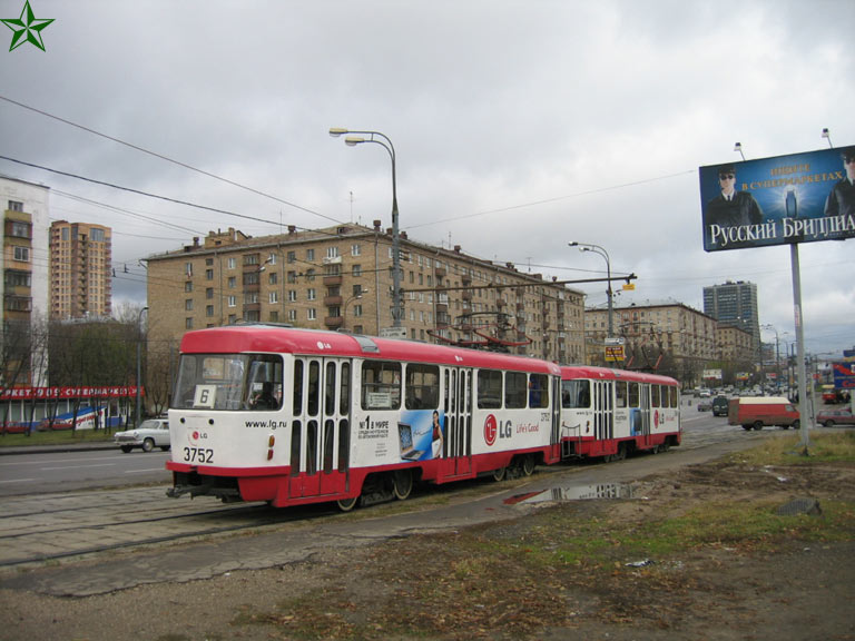 Moskva, Tatra T3SU č. 3752