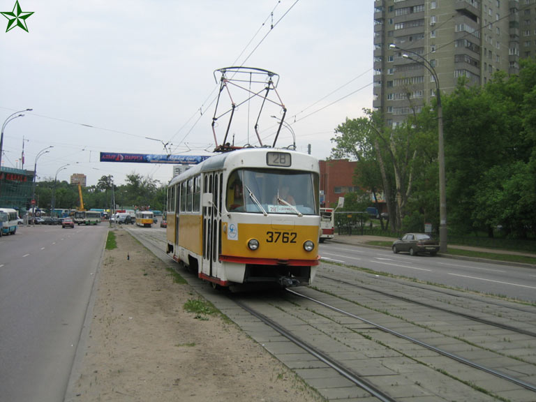 Москва, Tatra T3SU № 3762