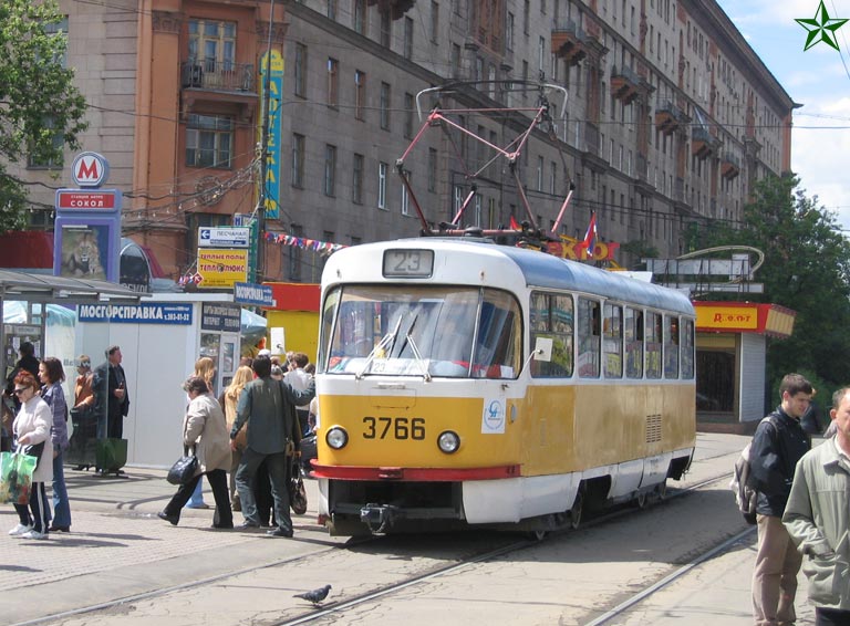 Москва, Tatra T3SU № 3766