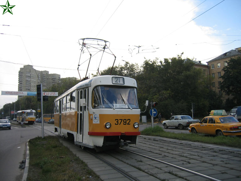 Москва, Tatra T3SU № 3792