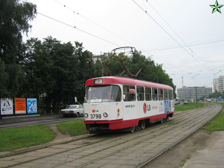 Москва, Tatra T3SU № 3798