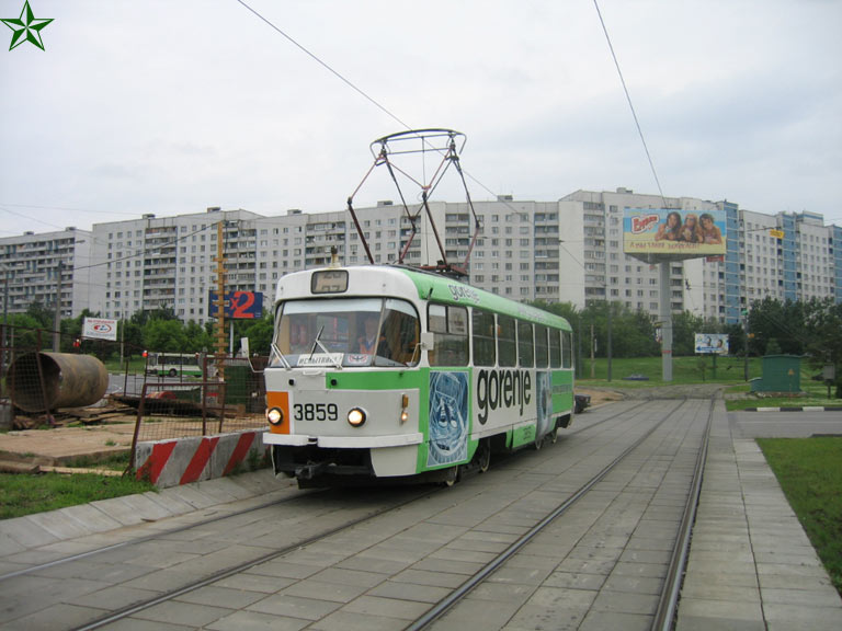 Москва, Tatra T3SU № 3859