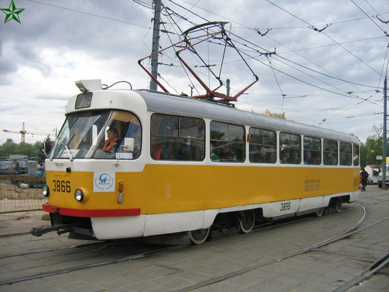 Москва, Tatra T3SU № 3866