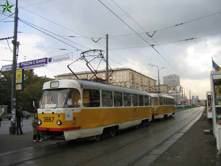 Москва, Tatra T3SU № 3867