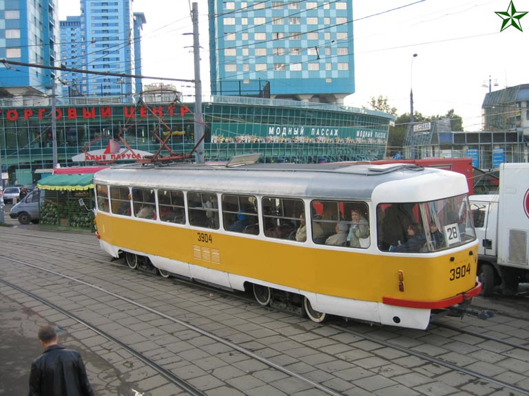Москва, Tatra T3SU № 3904