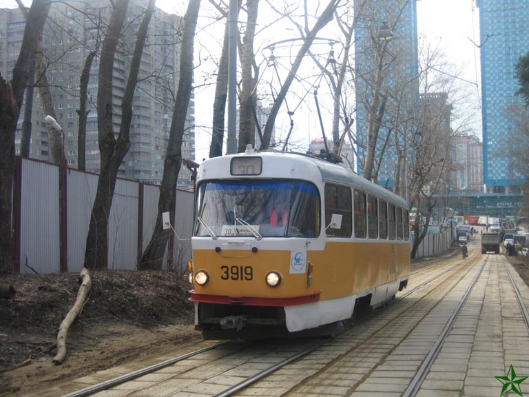Москва, Tatra T3SU № 3919