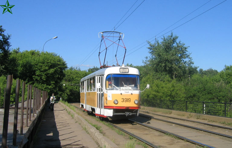 Москва, Tatra T3SU № 3919