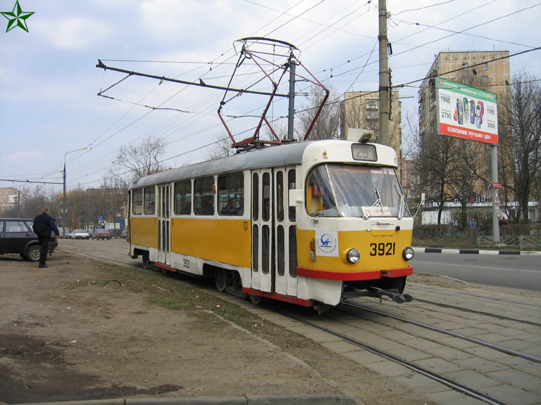 Москва, Tatra T3SU № 3921