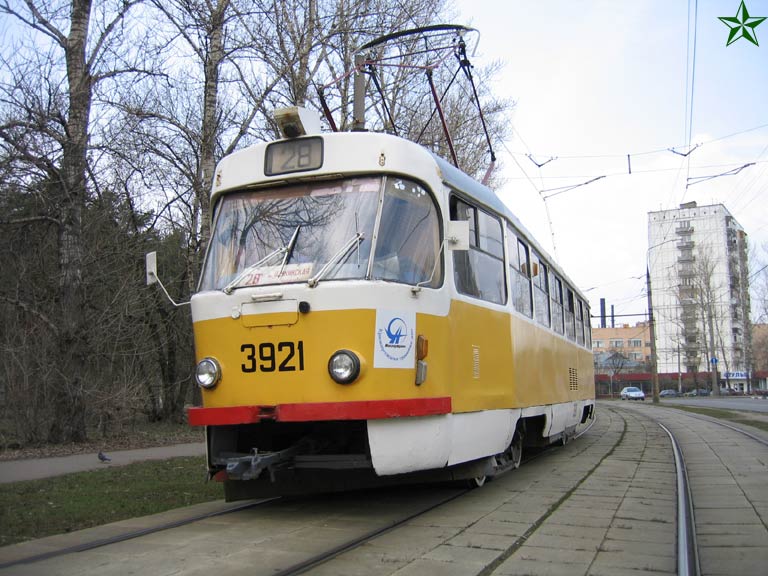 Москва, Tatra T3SU № 3921