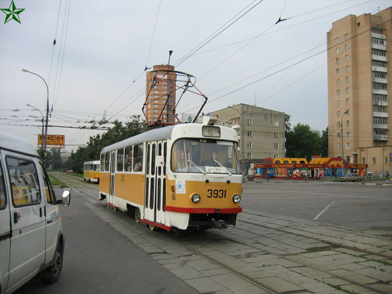 Москва, Tatra T3SU № 3931