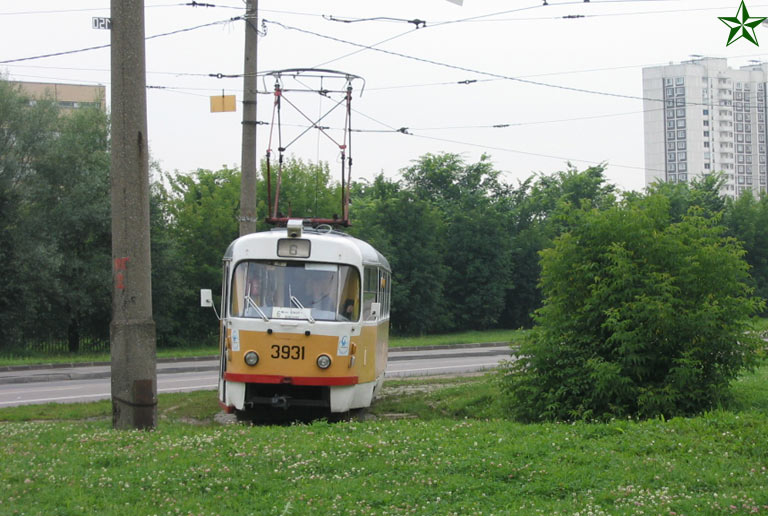Москва, Tatra T3SU № 3931