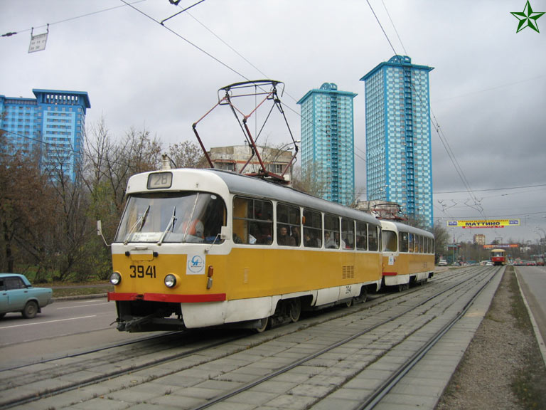 Москва, Tatra T3SU № 3941