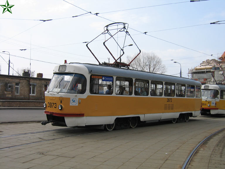 Москва, Tatra T3SU № 3973