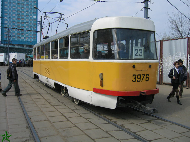 Москва, Tatra T3SU № 3976