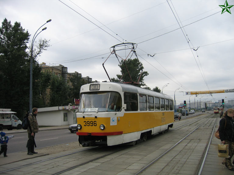 Москва, Tatra T3SU № 3996