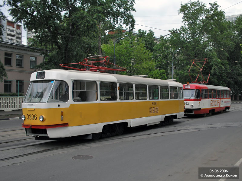 Москва, Tatra T3SU № 3306
