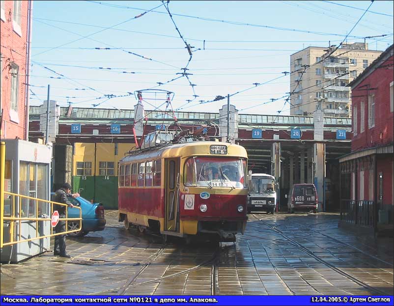 Москва, Tatra T3SU (двухдверная) № 0121