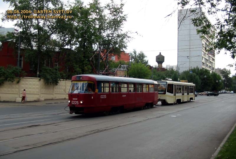 Москва, Tatra T3SU № 0225