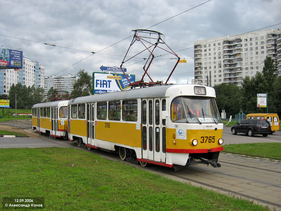 Москва, Tatra T3SU № 3765