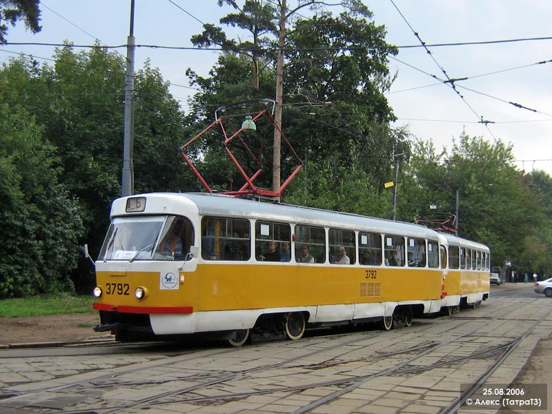Москва, Tatra T3SU № 3792
