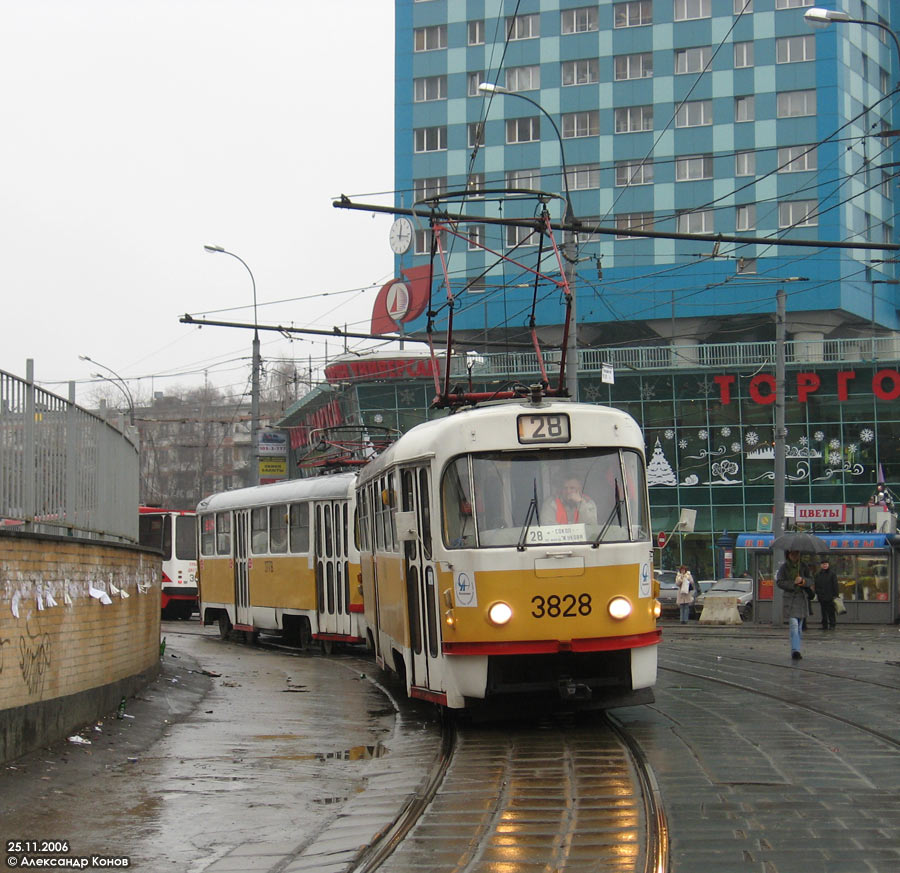 Moscou, Tatra T3SU N°. 3828