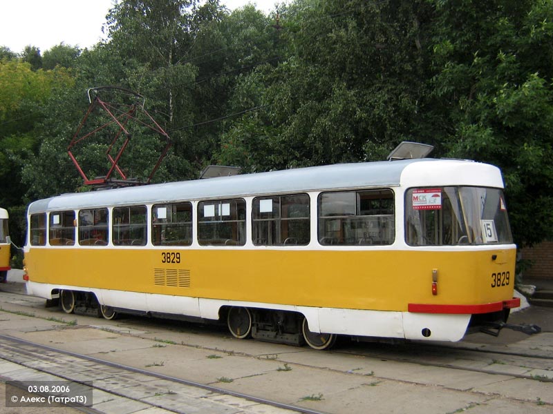 Москва, Tatra T3SU № 3829