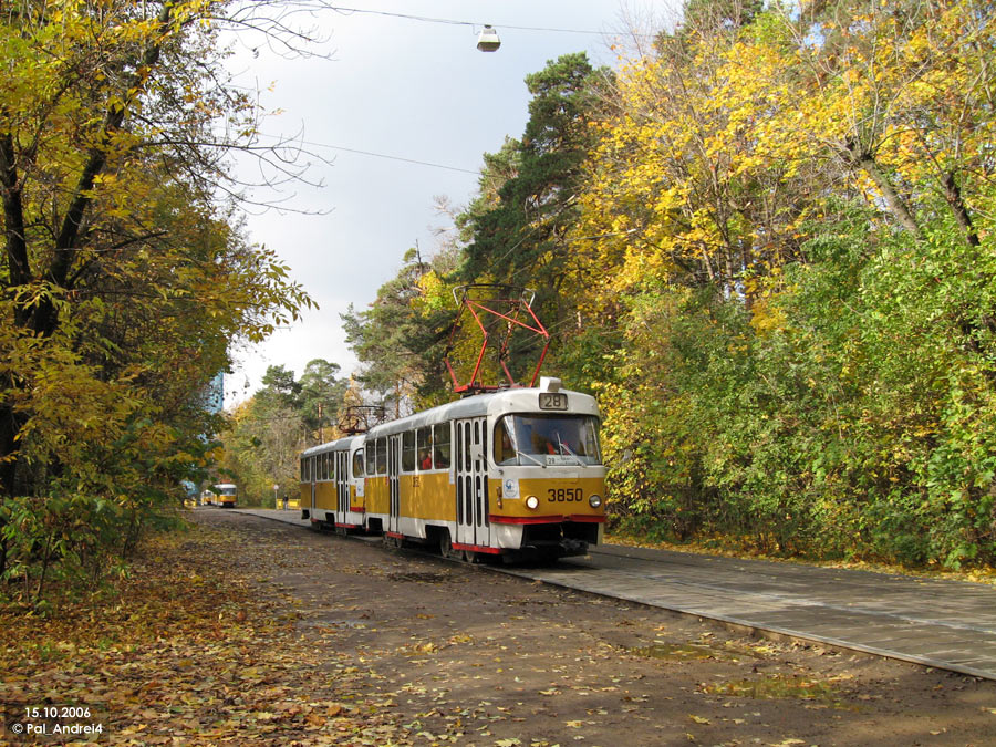 Москва, Tatra T3SU № 3850