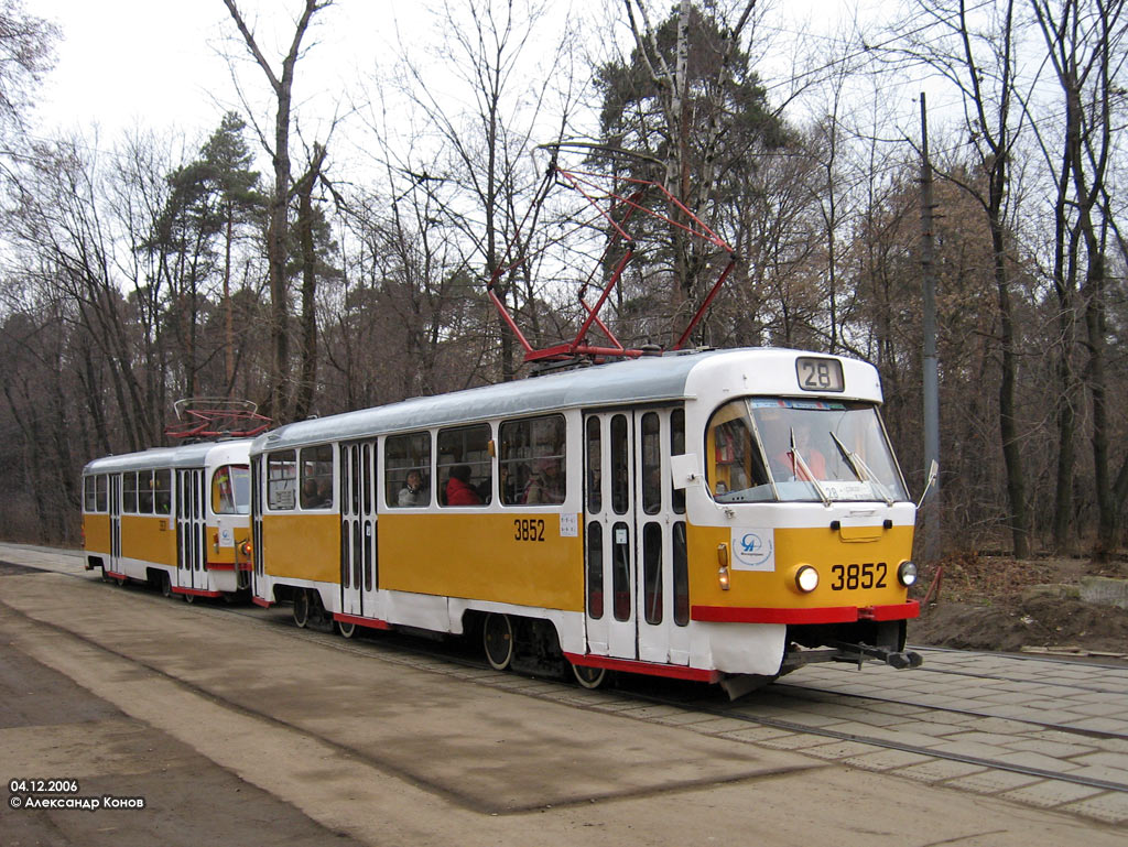 Москва, Tatra T3SU № 3852