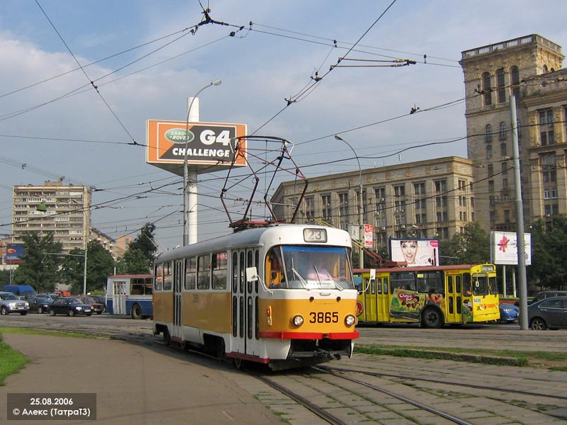 Москва, Tatra T3Т № 3865