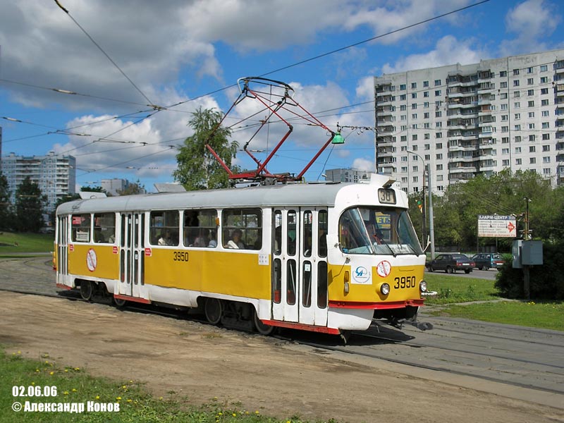 Москва, Tatra T3SU № 3950