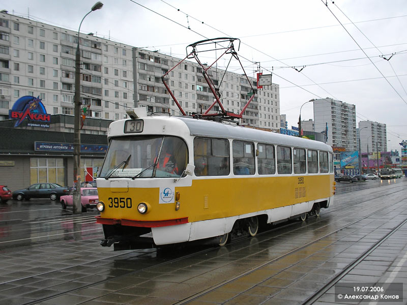 Москва, Tatra T3SU № 3950