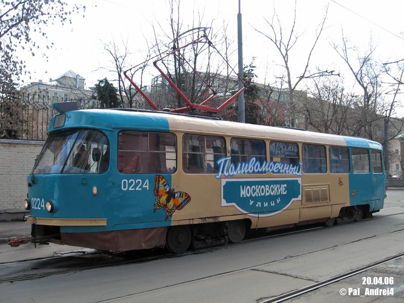 Москва, Tatra T3SU № 0224