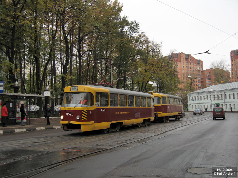 Москва, Tatra T3SU № 0520