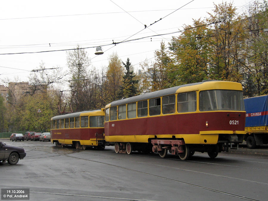 Москва, Tatra T3SU № 0521