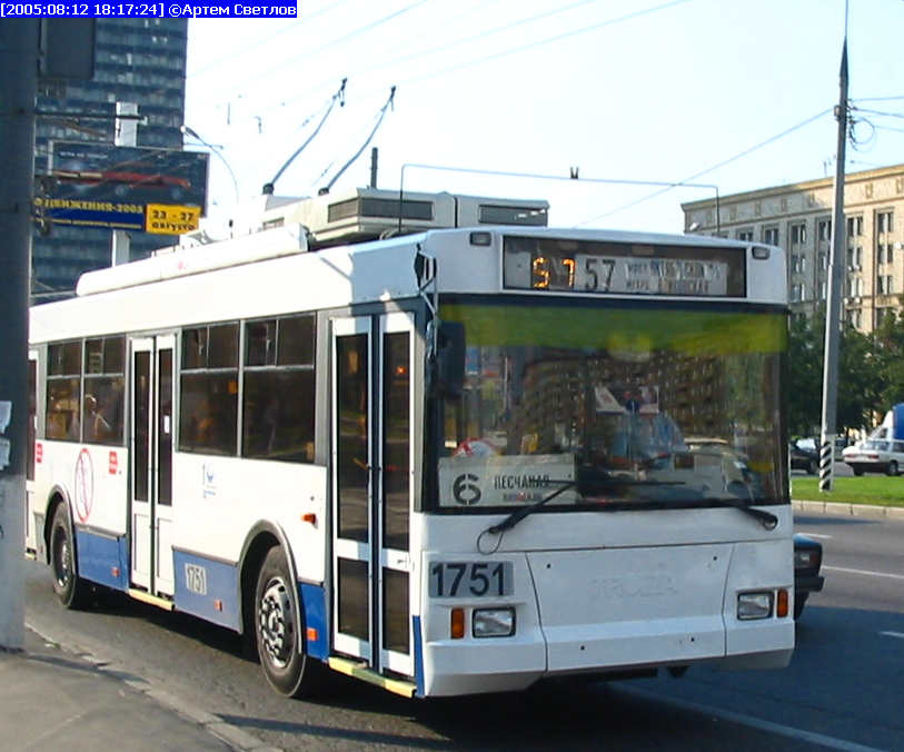 Москва, Тролза-5275.05 «Оптима» № 1751