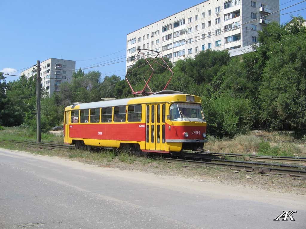 Волгоград, Tatra T3SU (двухдверная) № 2494