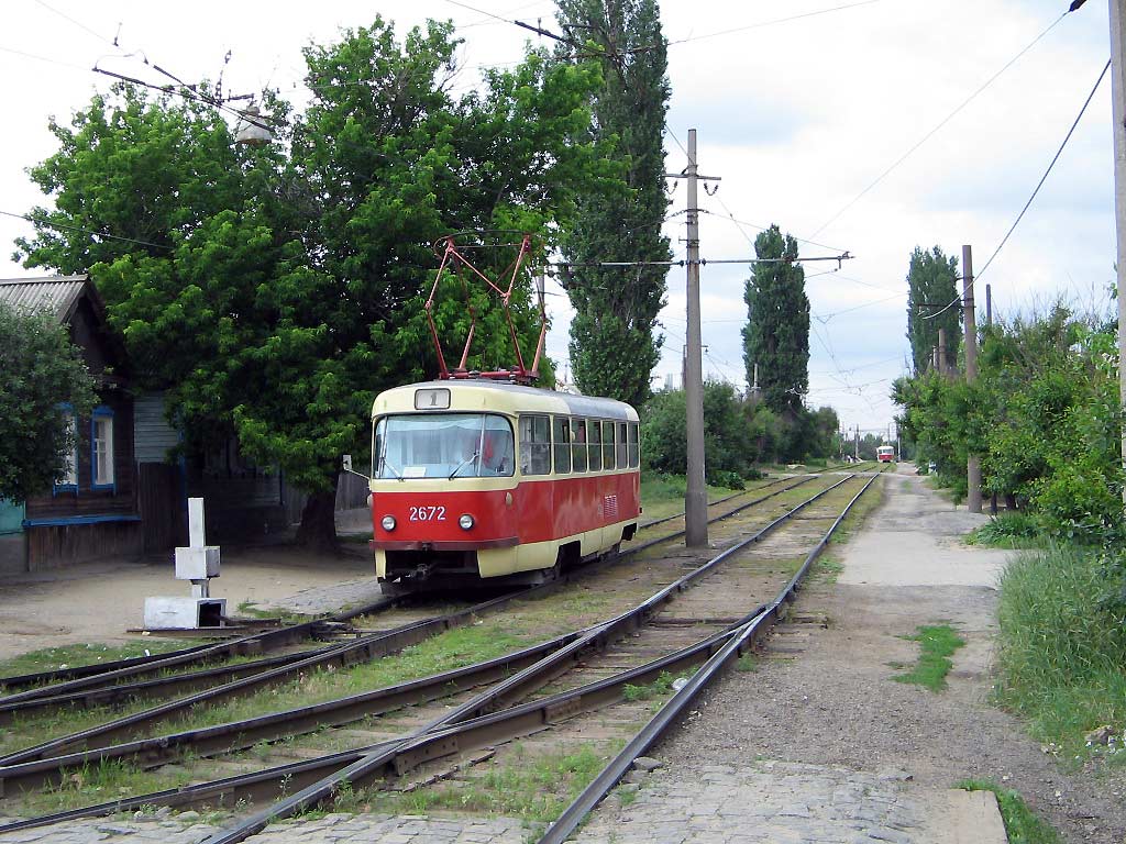 Волгоград, Tatra T3SU (двухдверная) № 2672