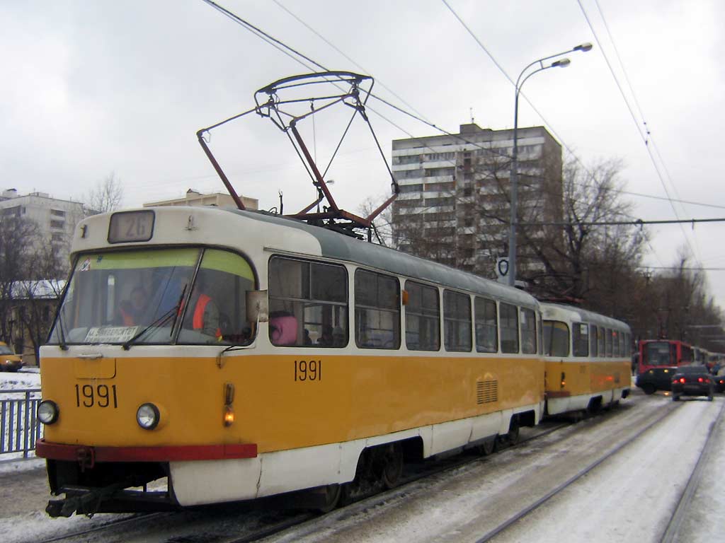 Москва, Tatra T3SU № 1991