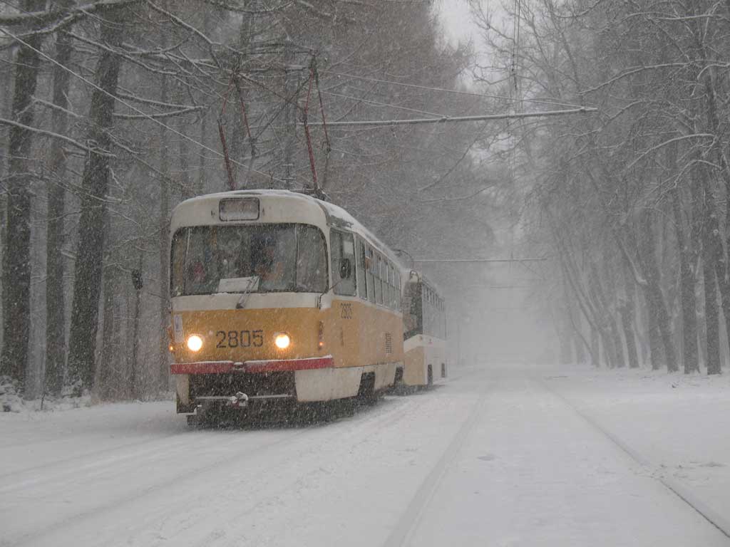 Москва, Tatra T3SU № 2805