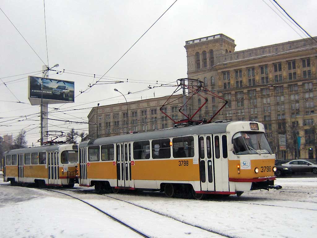 Москва, Tatra T3SU № 3798