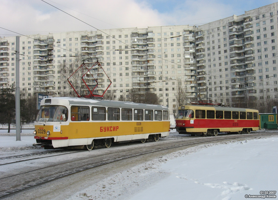 Москва, Tatra T3SU № 0329