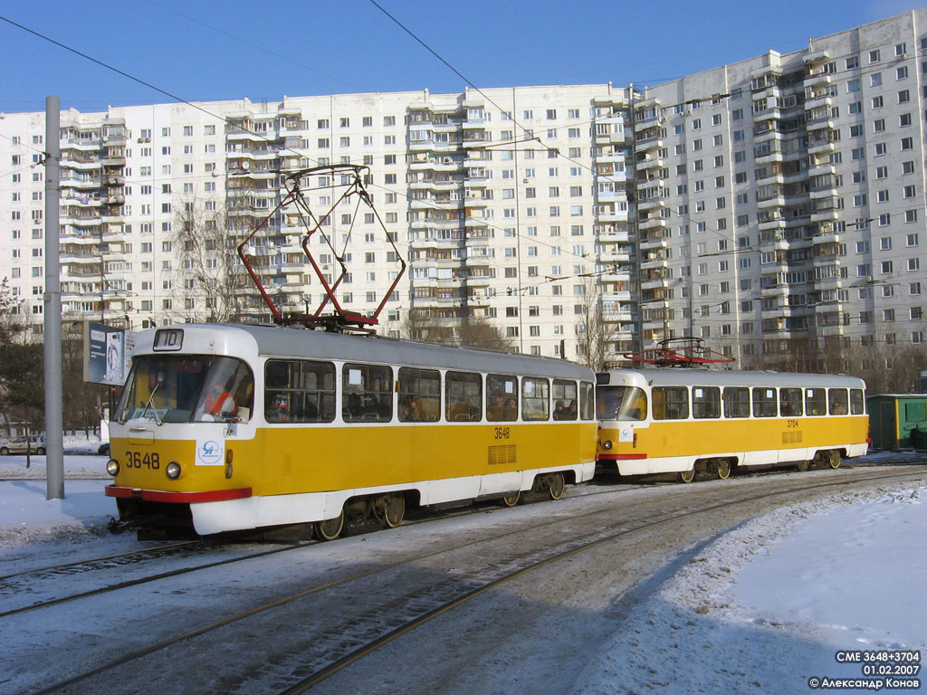 Москва, Tatra T3SU № 3648