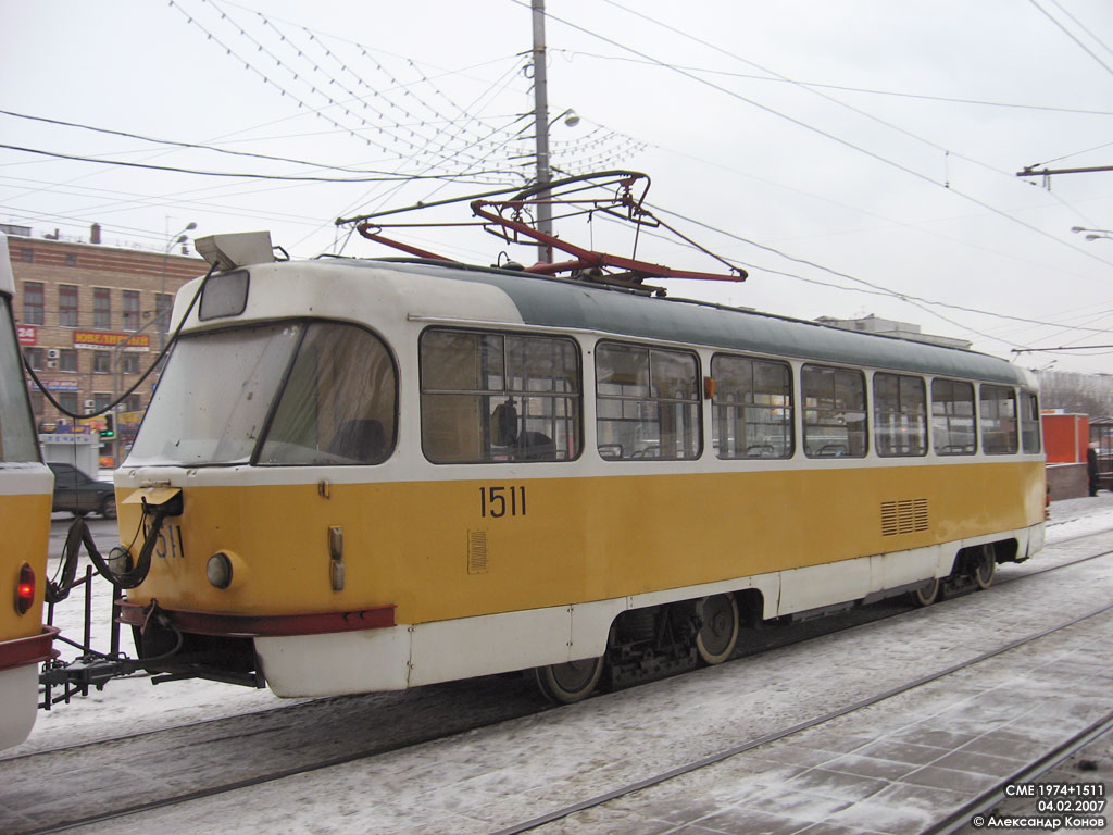 Москва, Tatra T3SU № 1511