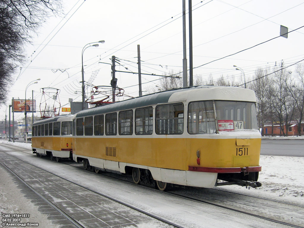 Москва, Tatra T3SU № 1511