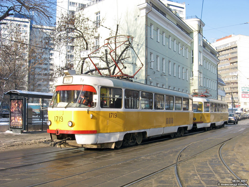 Москва, Tatra T3SU № 1719