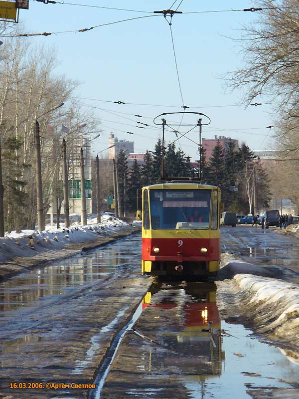 Тверь, Tatra T6B5SU № 9; Тверь — Тверской трамвай в начале 2000-х гг. (2002 — 2006 гг.); Тверь — Трамвайные линии: Московский район
