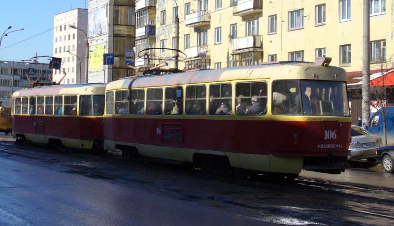 Тверь, Tatra T3SU № 105; Тверь, Tatra T3SU № 106; Тверь — Тверской трамвай в начале 2000-х гг. (2002 — 2006 гг.)